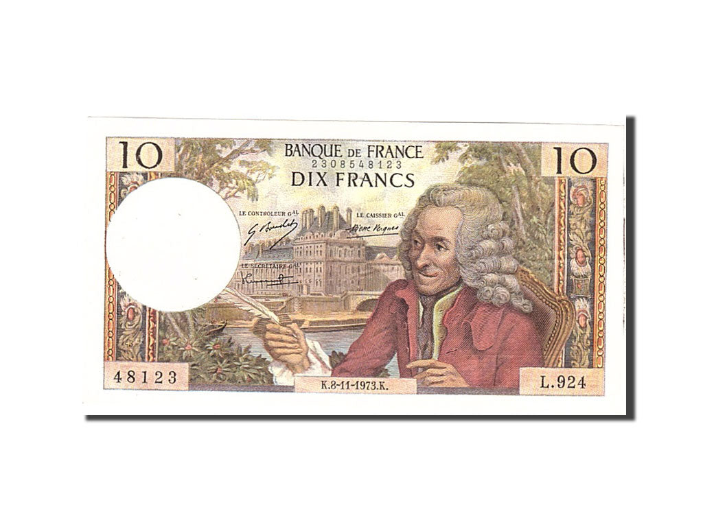 France, 10 Francs, 1973, KM:147d, 1973-11-08, AU(55-58), Fayette:62.64