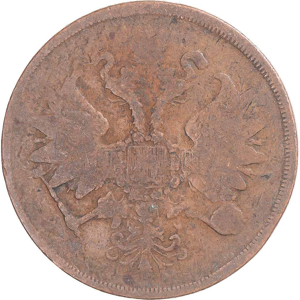 Coin, Russia, Alexander II, 2 Kopeks, 1864, Ekaterinbourg, VF(20-25), Copper