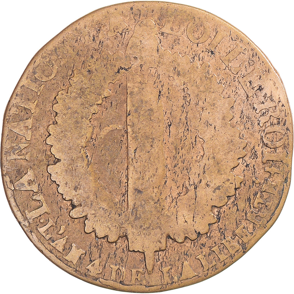 Coin, France, Louis XVI, 6 Deniers, 1792 / AN 4, Limoges, VG(8-10), Métal de