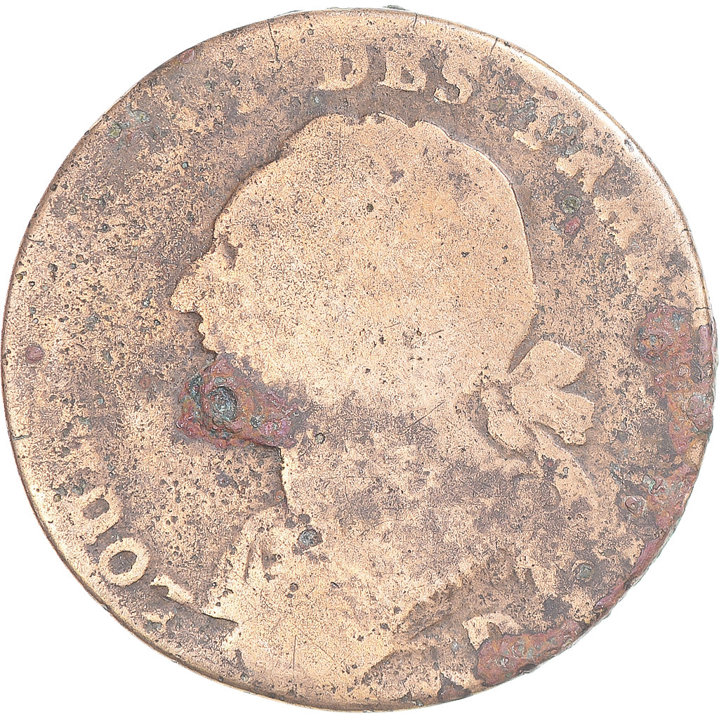 Coin, France, Louis XVI, 12 Deniers, Uncertain date, Uncertain Mint, VG(8-10)