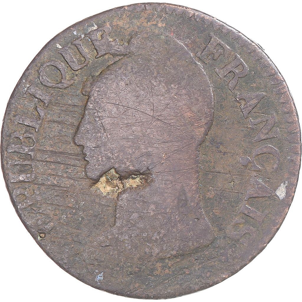 Coin, France, Dupré, 5 Centimes, AN 8, Metz, F(12-15), Copper, Gadoury:126a