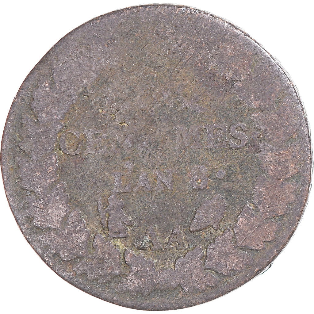 Coin, France, Dupré, 5 Centimes, AN 8, Metz, F(12-15), Copper, Gadoury:126a