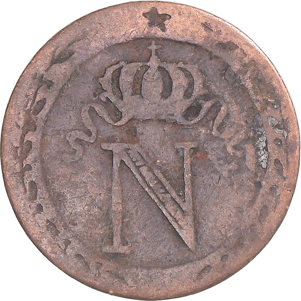 Moneda, Francia, Napoleon I, 10 Centimes, 1808, Toulouse, BC+, Vellón