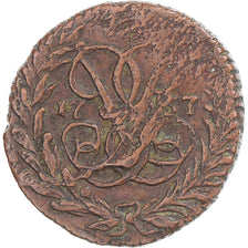 Coin, Russia, Elizabeth, 2 Kopeks, 1757, VF(30-35), Copper