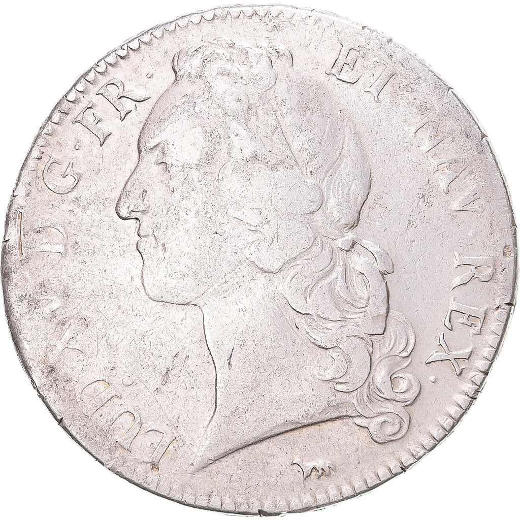 Moneda, Francia, Louis XV, Écu au bandeau, 1753, Paris, 1753/2, BC+, Plata