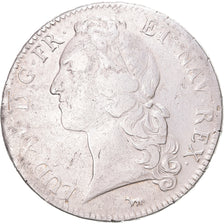 Moneda, Francia, Louis XV, Écu au bandeau, 1753, Paris, 1753/2, BC+, Plata