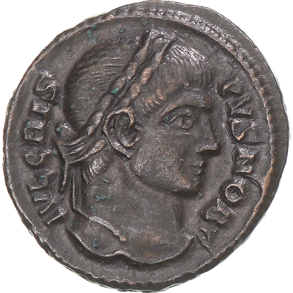 Moneta, Crispus, Fraction Æ, 321-324, Siscia, AU(55-58), Brązowy, RIC:178