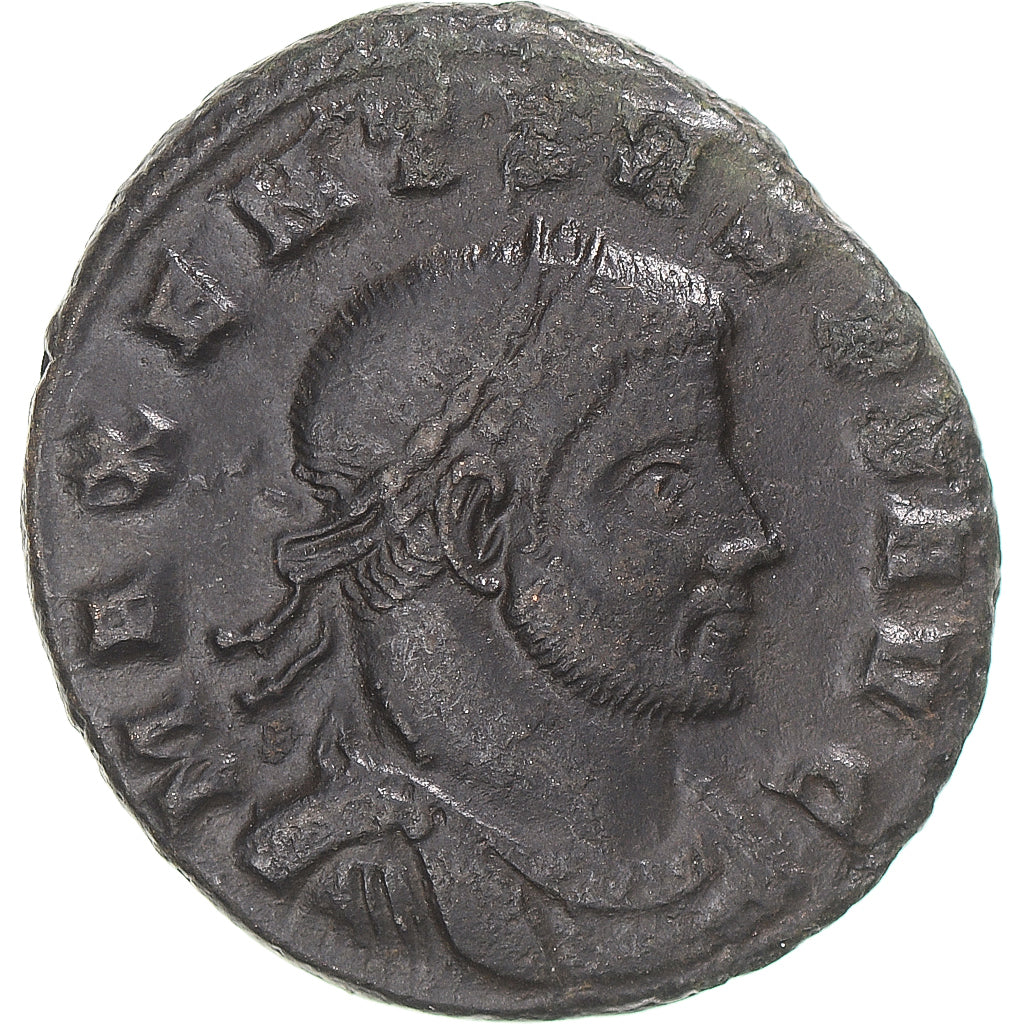 Moneda, Maxentius, Æ, 307-308, Ticinum, BC+, Bronce, RIC:95