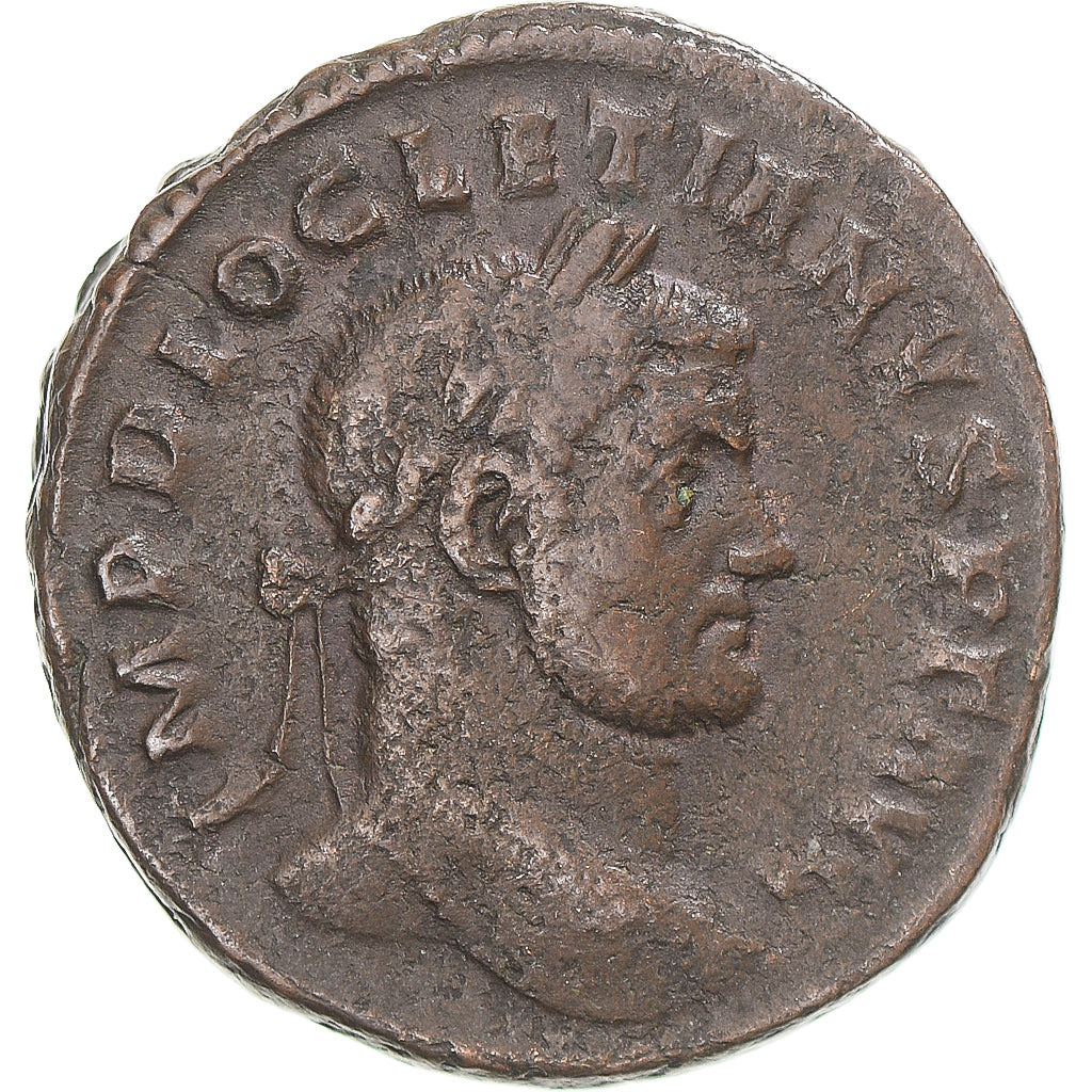 Coin, Diocletian, Æ, 296-297, Trier, VF(20-25), Bronze, RIC:171a
