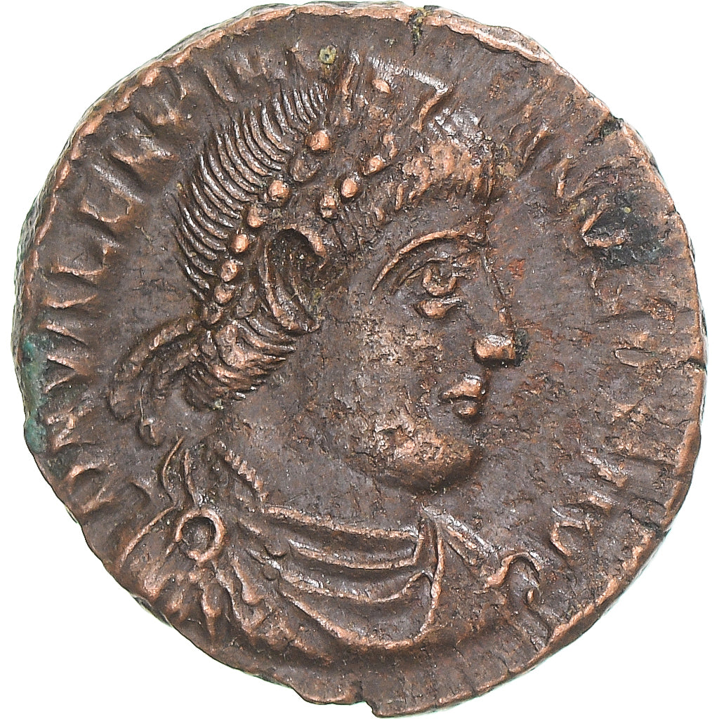 Moneta, Valentinian I, Fraction Æ, 367-375, Siscia, EF(40-45), Brązowy