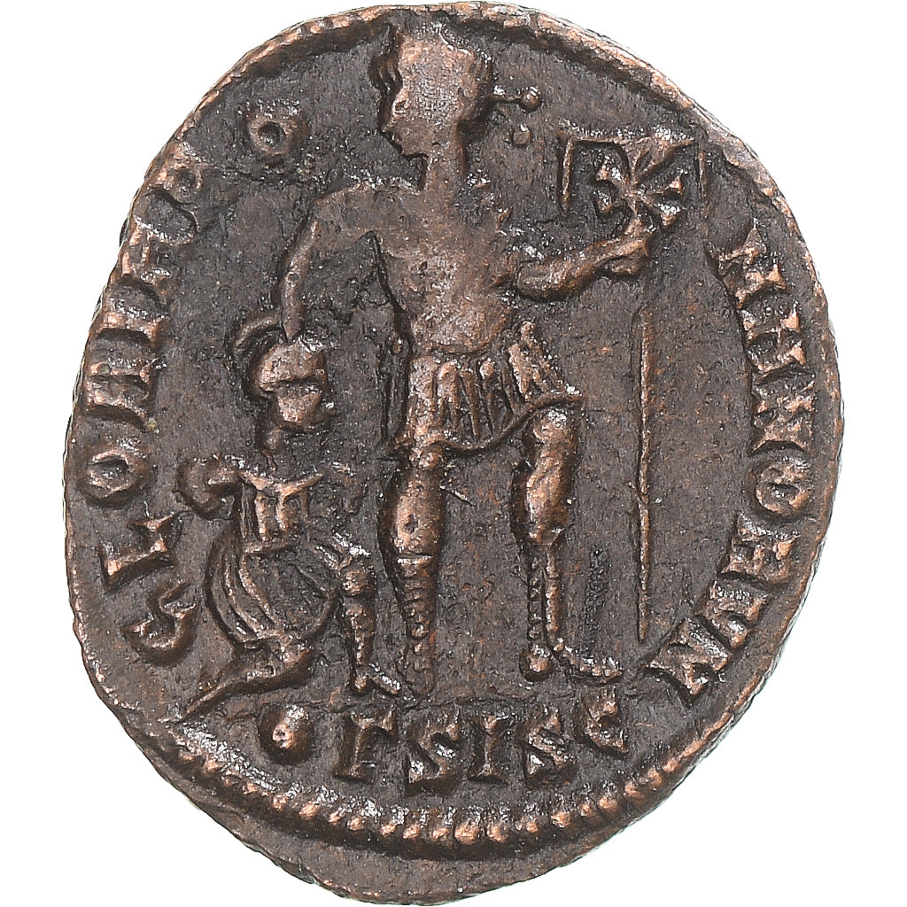 Monnaie, Valentinien I, Fraction Æ, 367-375, Siscia, TB+, Bronze, RIC:14a