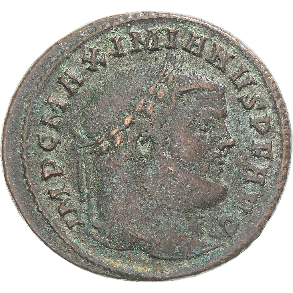 Moneda, Maximianus, Æ, 304-305, Ticinum, BC+, Bronce, RIC:47B