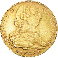Moeda, Espanha, Charles III, 4 Escudos, 1787, Madrid, VF(30-35), Dourado