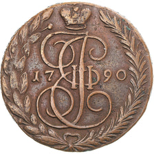 Coin, Russia, Catherine II, 5 Kopeks, 1790, Ekaterinbourg, VF(30-35), Copper