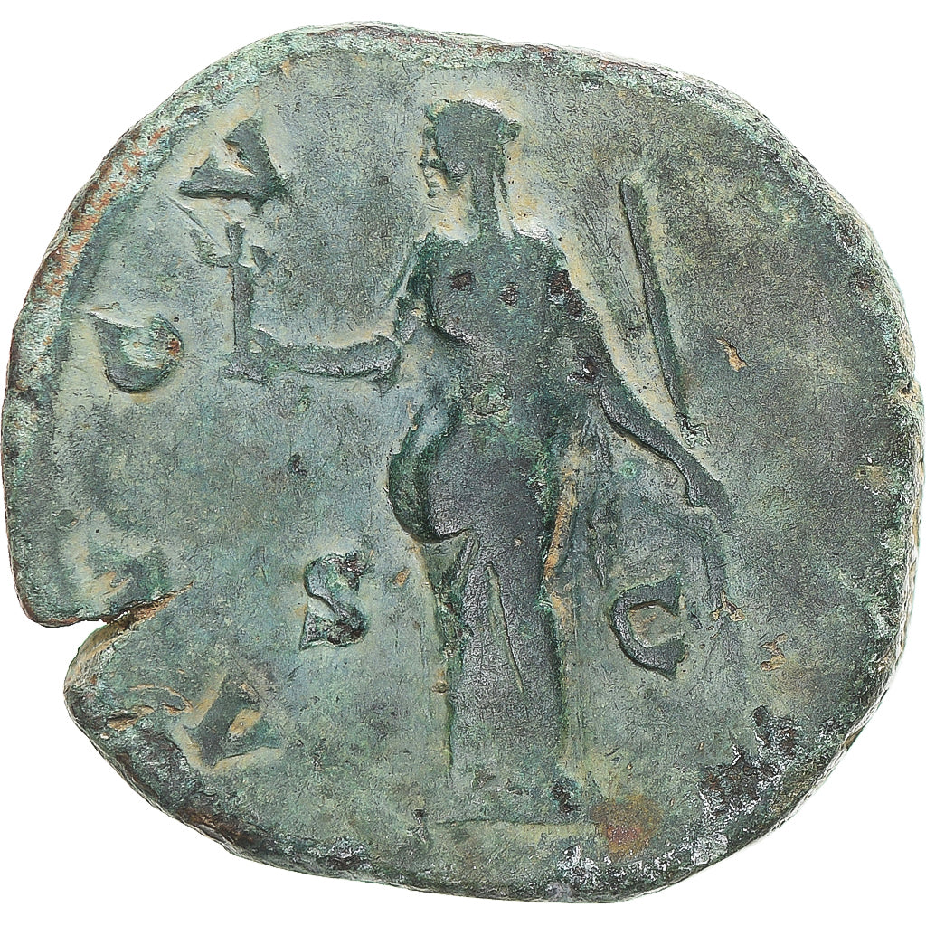 Coin, Diva Faustina I, Sestertius, 141, Rome, VF(30-35), Bronze, RIC:1124