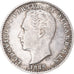 Coin, Portugal, Luiz I, 100 Reis, 1886, AU(50-53), Silver