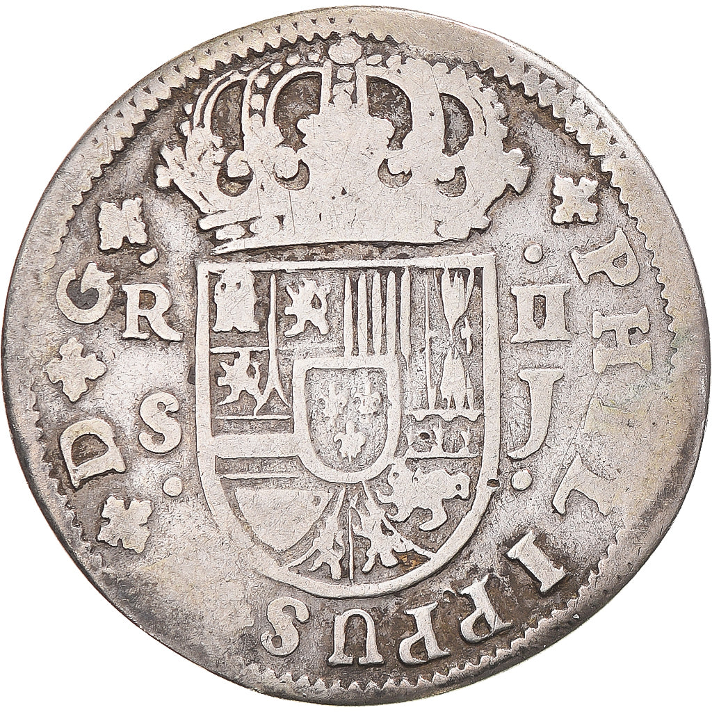Coin, Spain, Philip V, 2 Reales, 1722, Sevilla, VF(30-35), Silver