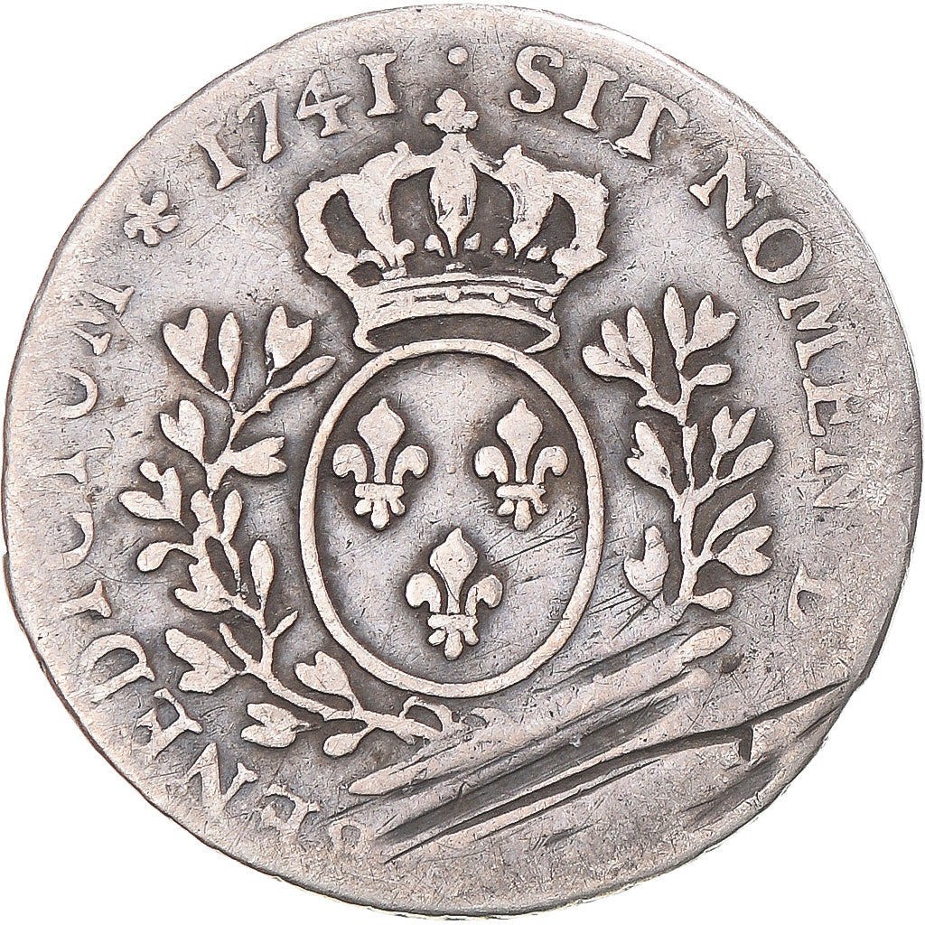 Munten, Frankrijk, Louis XV, 1/10 Écu au bandeau, 1741, Paris, FR, Zilver