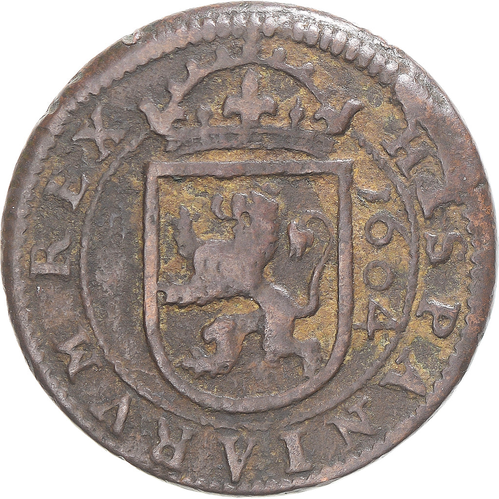 Coin, Spain, Philip III, 8 Maravedis, 1604, Segovia, VF(30-35), Copper