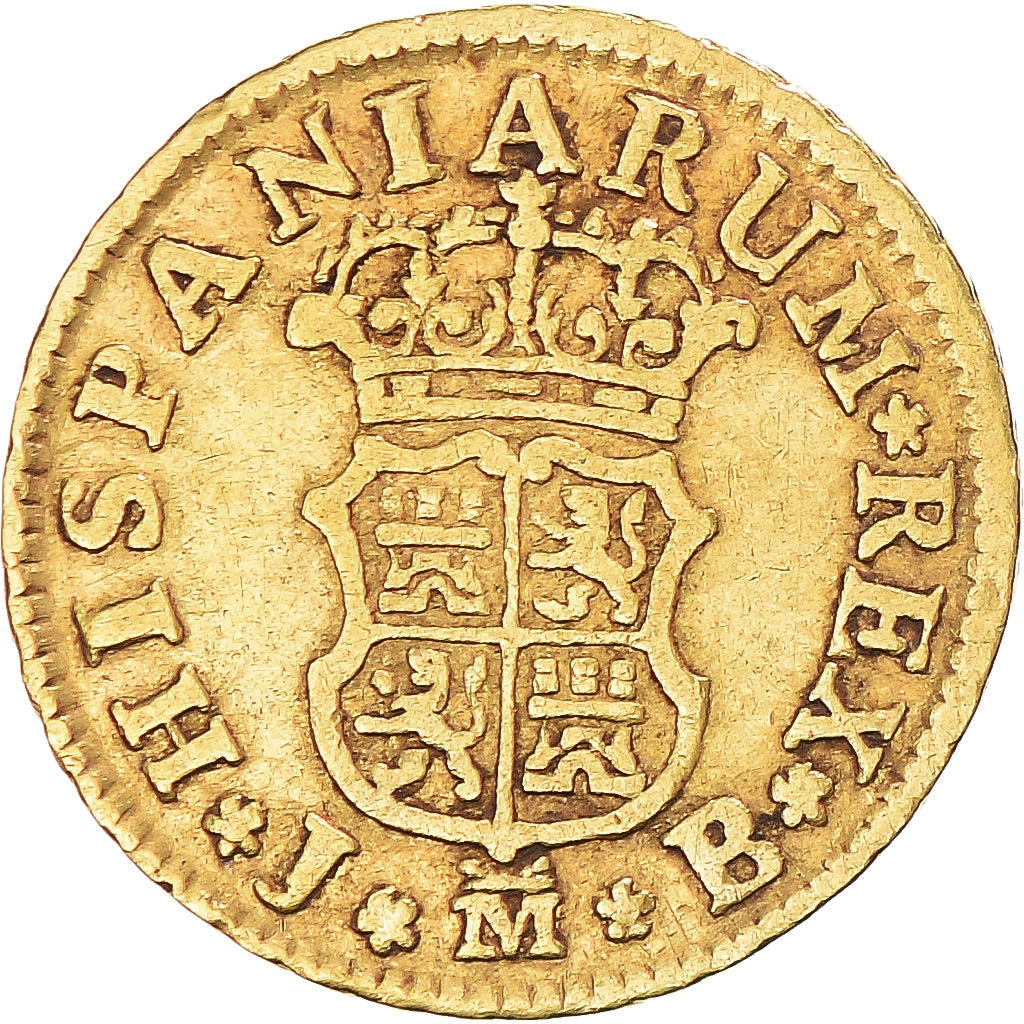 Münze, Spanien, Ferdinand VI, 1/2 Escudo, 1750, Madrid, SS, Gold