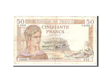Banknot, Francja, 50 Francs, 1938, 1938-11-03, VF(20-25), Fayette:18.18, KM:85b