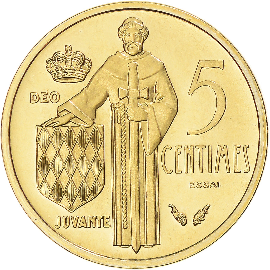 Munten, Monaco, Rainier III, 5 Centimes, 1976, ESSAI, UNC, Cupro-Aluminium
