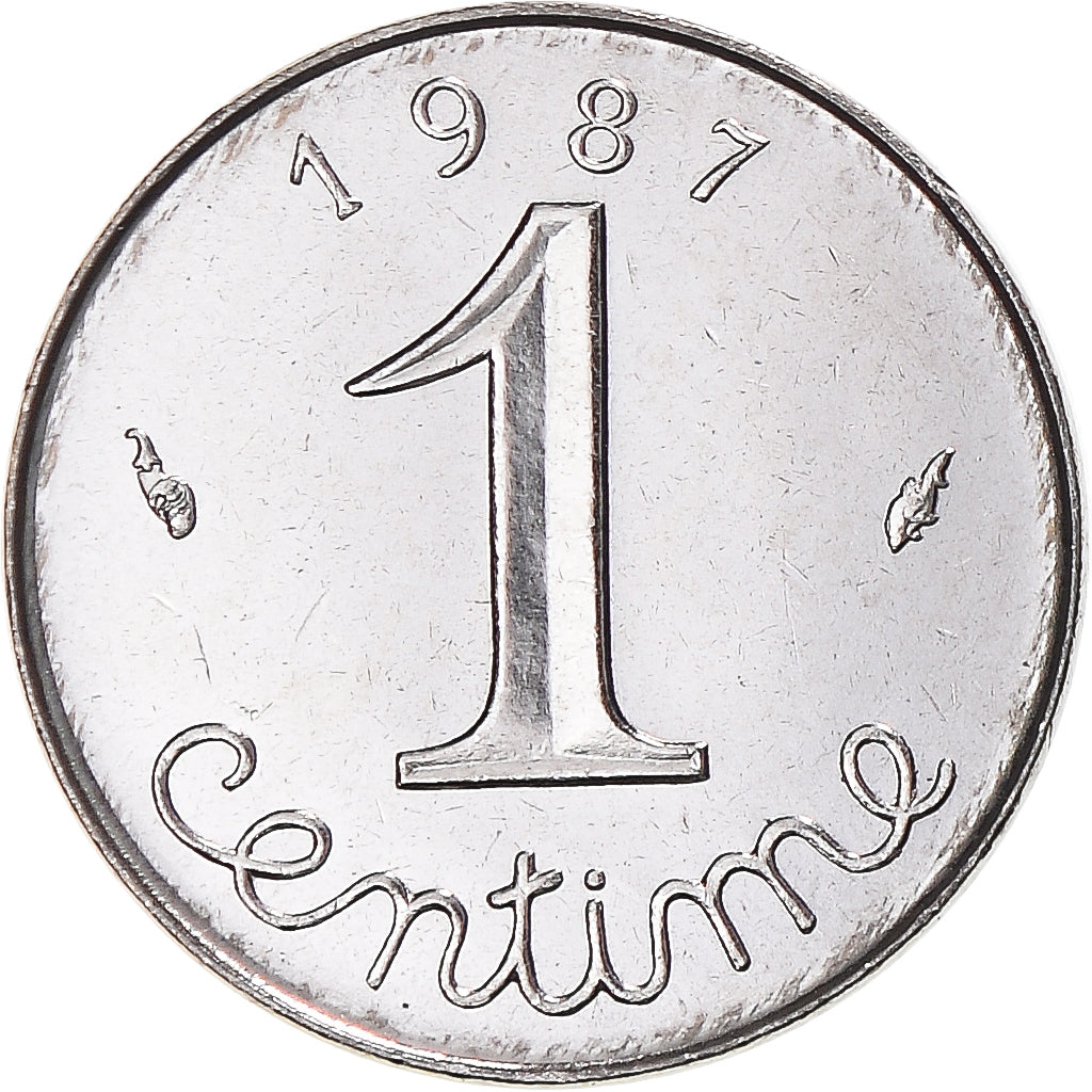 Munten, Frankrijk, Épi, Centime, 1987, Paris, UNC, Stainless Steel, Gadoury:91