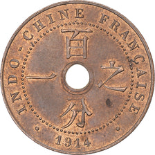 Coin, French Indochina, Cent, 1914, Paris, AU(50-53), Bronze