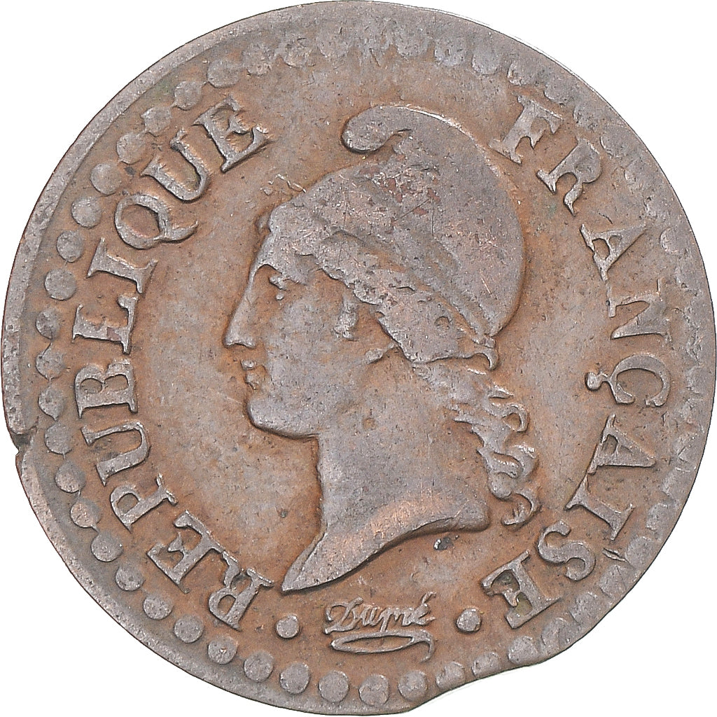 Moneta, Francja, Dupré, Centime, 1795-1799, Paris, VF(30-35), Miedź