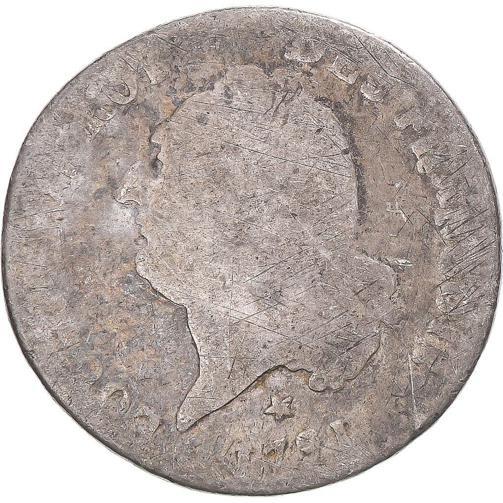 Munten, Frankrijk, Louis XVI, 15 Sols, 1791, Uncertain Mint, ZG+, Zilver