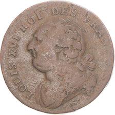 Moneta, Francia, Louis XVI, 12 Deniers, 1792 / AN 4, Bordeaux, B+, Bronzo