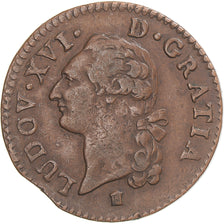 Münze, Frankreich, Louis XVI, Sol, 1788, Bordeaux, S+, Kupfer, Gadoury:350