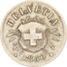 Coin, Switzerland, Écusson, 5 Rappen, 1850, Strasbourg, VF(30-35), Billon