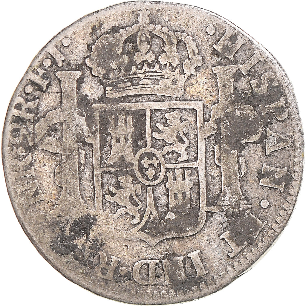Moneda, Colombia, Ferdinand VII, 2 Reales, 1819, Bogota, BC+, Plata