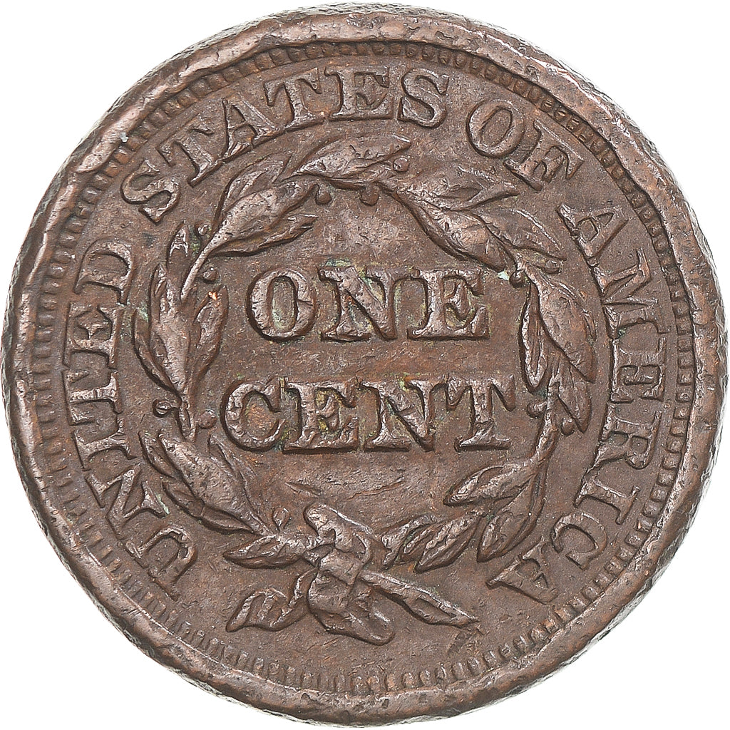 Moneta, USA, Braided Hair Cent, 1845, Philadelphia, VF(30-35), Miedź