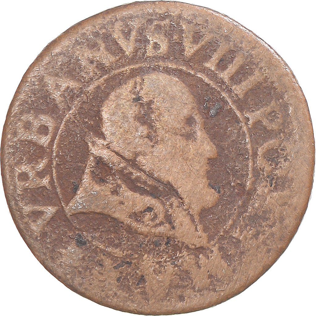 Coin, France, PAPAL STATES-AVIGNON, Urban VIII, Double Tournois, 1623-1644