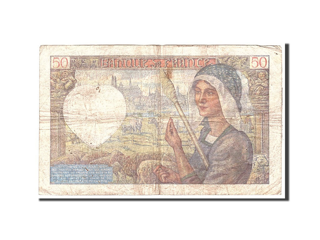 Banknote, France, 50 Francs, 1940, 1940-09-26, VF(20-25), Fayette:19.3, KM:93