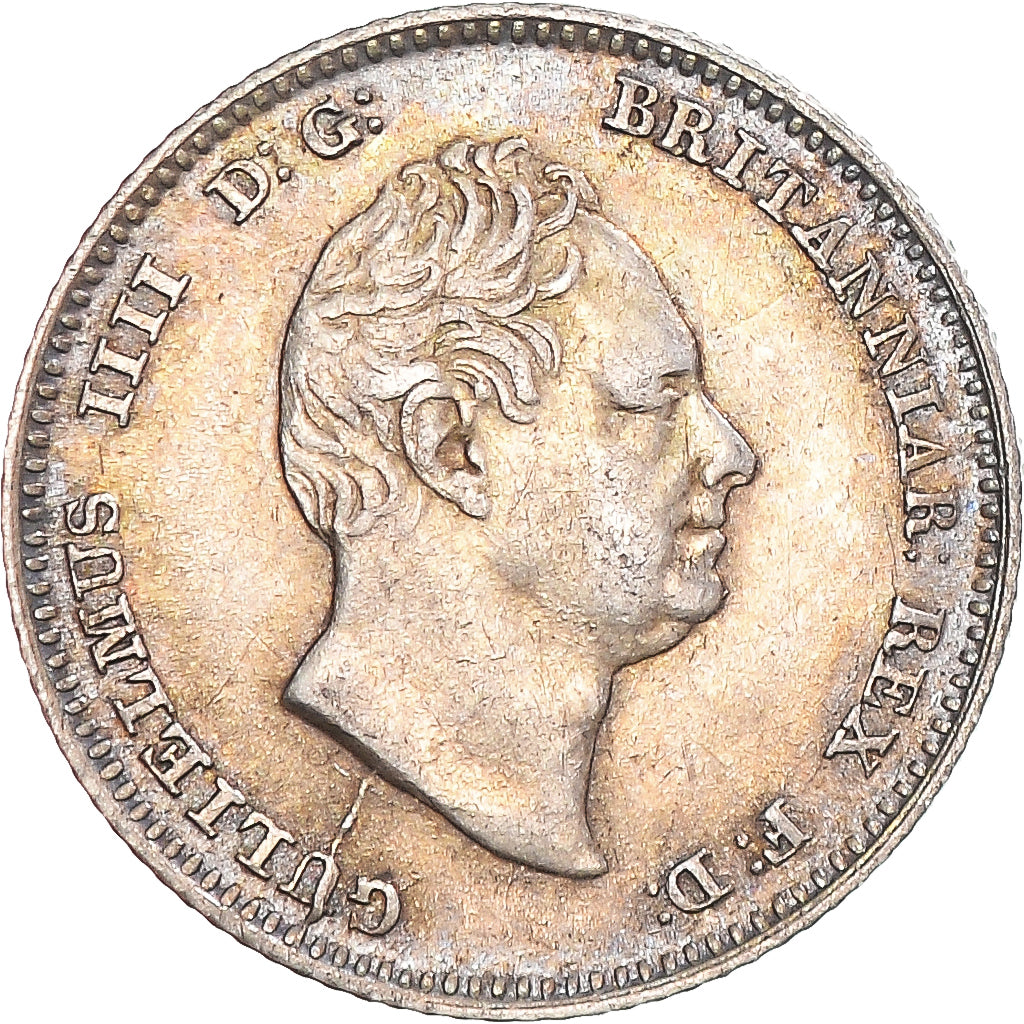 Coin, Great Britain, Guillaume IV, 4 Pence, 1836, AU(50-53), Silver