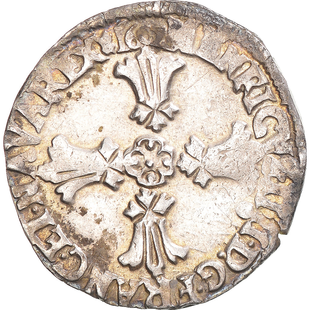 Münze, Frankreich, Henri IV, 1/4 Ecu, 1607, Rennes, S+, Silber, Gadoury:597