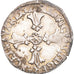 Münze, Frankreich, Henri IV, 1/4 Ecu, 1607, Rennes, S+, Silber, Gadoury:597