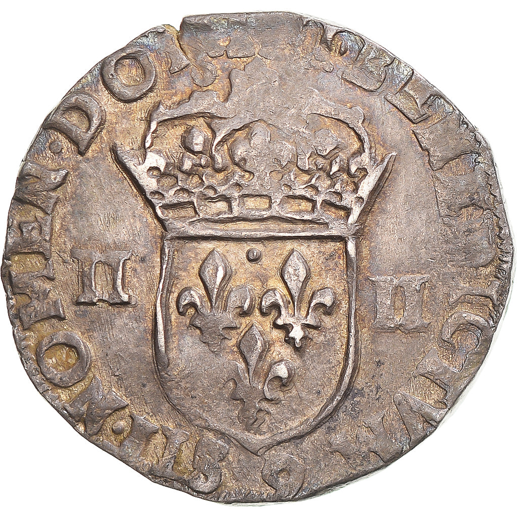 Münze, Frankreich, Henri IV, 1/4 Ecu, 1607, Rennes, S+, Silber, Gadoury:597