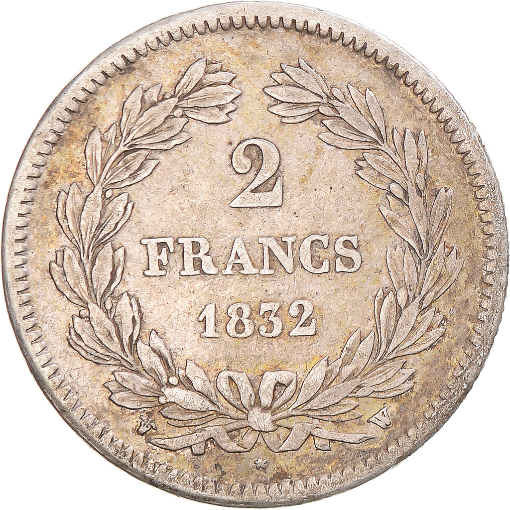 Coin, France, Louis-Philippe, 2 Francs, 1832, Lille, VF(20-25), Silver