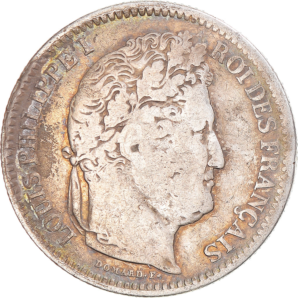 Moneta, Francia, Louis-Philippe, 2 Francs, 1832, Lyon, MB, Argento, Gadoury:520