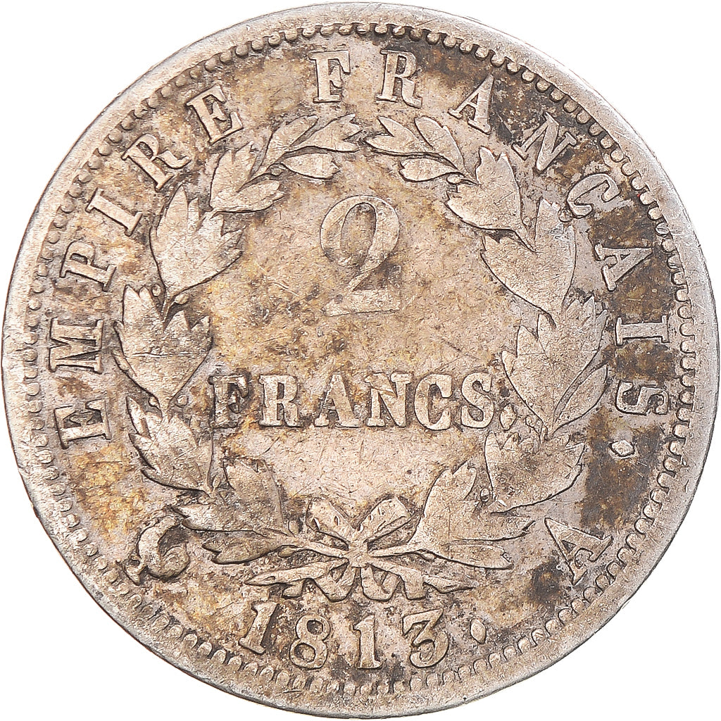 Munten, Frankrijk, Napoleon I, 2 Francs, 1813, Paris, FR, Zilver, Gadoury:501