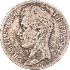 Munten, Frankrijk, Charles X, 2 Francs, 1827, Lille, FR+, Zilver, Gadoury:516