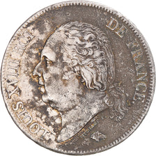 Coin, France, Louis XVIII, 5 Francs, 1824, Paris, EF(40-45), Silver, Gadoury:614