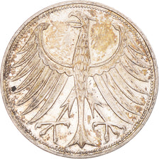 Coin, GERMANY - FEDERAL REPUBLIC, 5 Mark, 1966, Stuttgart, EF(40-45), Silver