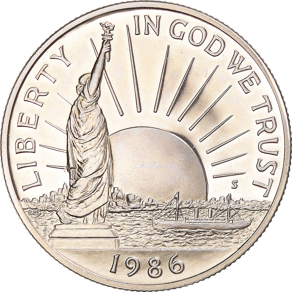 Coin, United States, Statue de la Liberté, Half Dollar, 1986, San Francisco