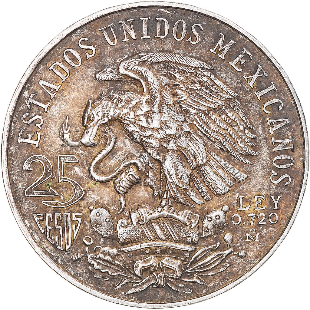 Münze, Mexiko, Olympics, 25 Pesos, 1968, SS+, Silber