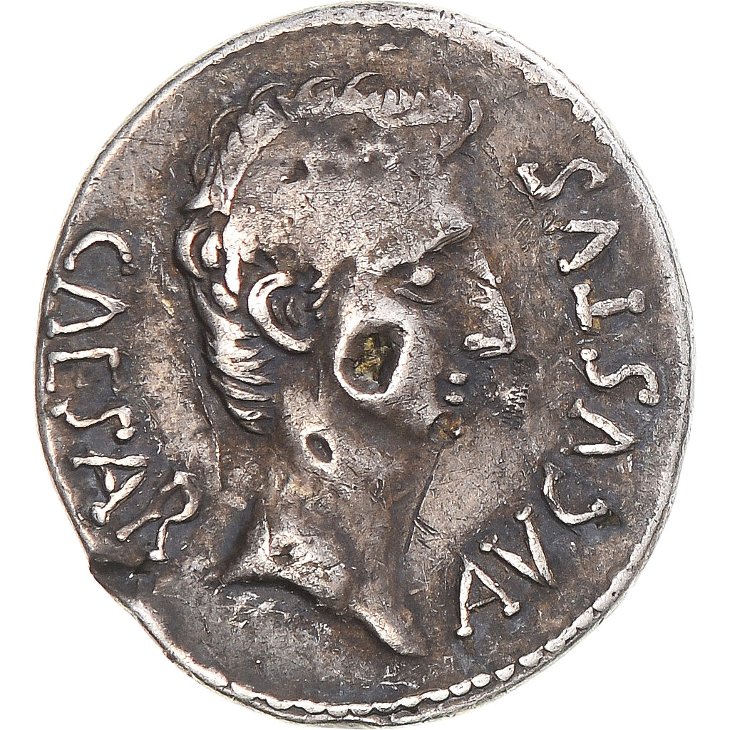Münze, Augustus, Denarius, 19-18 BC, Fourrée, S+, Silber, RIC:37a